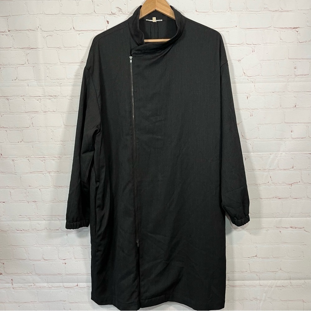 HACHE Dress Womens 46 US XL Black Wool Blend Long Sleeve Tent Dress Italy